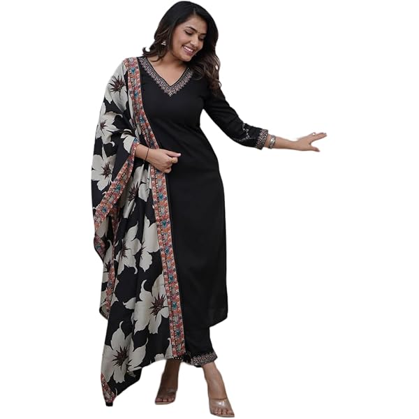 Delisa Fashion New Indian Pakistani Party Wear Ready To Wear Premium Anarkali Gown Suit Set Salwar Kameez For Women-10033-A (US, Numeric, 36, Regular, Regular, Black