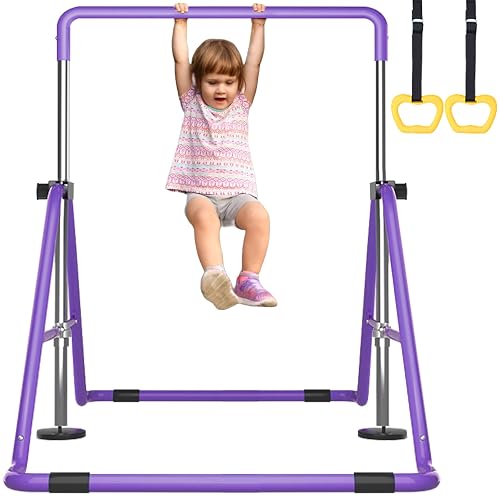 WATBKHE Gymnastic Bars for Kids, Horizontal Bars with Adjustable Height ...