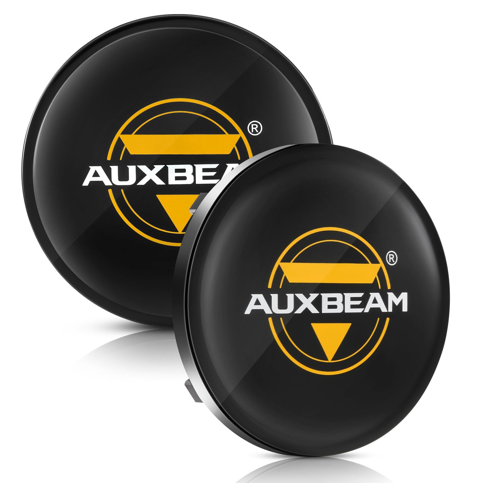 Photo 1 of Auxbeam C4 Series 4 Inch Black Protective Light Covers, Round Offroad LED Pods Lens Cap, On Road & Off Road, Polycarbonate Plastic, Snap-On Design, 2 Packs