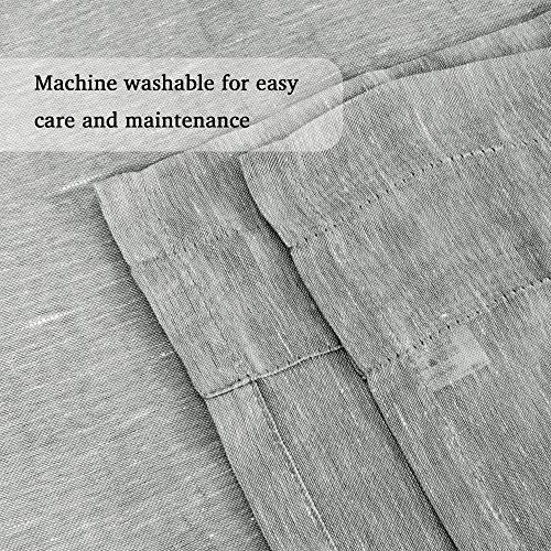 image for Turquoize Linen Sheer Curtains Rod Pocket Sheers 108 Inch Extra Long N