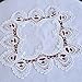 LINENLUX Lace Tablecloth Table Topper White Flower (33.4 x 33.4In)