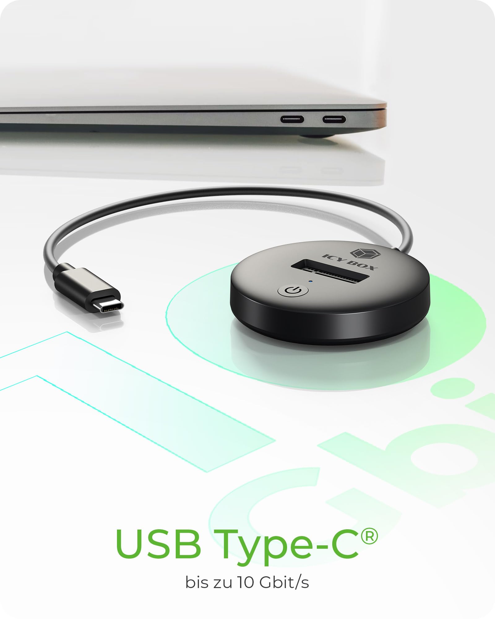 ICY Box DockingStation NVMe & SATA M.2 SSD, USB-C 3.1 Gen 2, 10 Gbit/s, Werkzeuglos, IB-1610MCD-C31 5