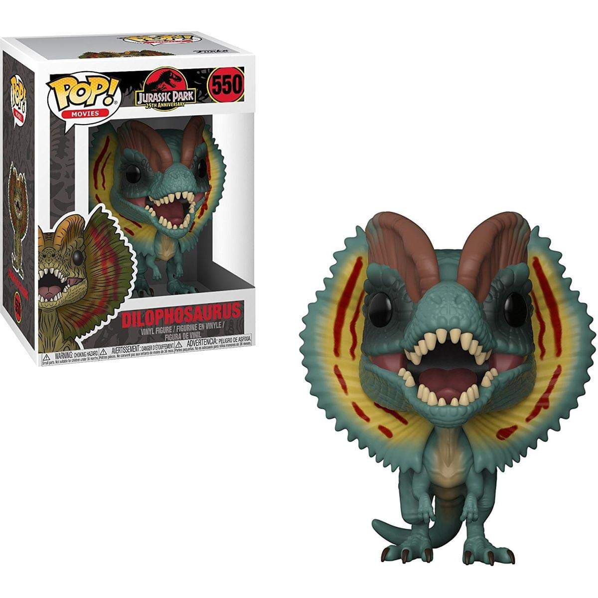 Funko POP! Movies: Jurassic Park - Dilophosaurus - 1/6 Odds for Rare Chase Variant - Collectable Vinyl Figure - Gift Idea - Official Merchandise - Toys for Kids & Adults - Movies Fans