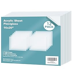 Egofine Plexiglass Sheets Acrylic Sheets 12 Pack of
