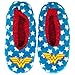 Bioworld Women's DC Comics Wonder Woman Fuzzy Slipper Socks-Small/Medium Blue/Red