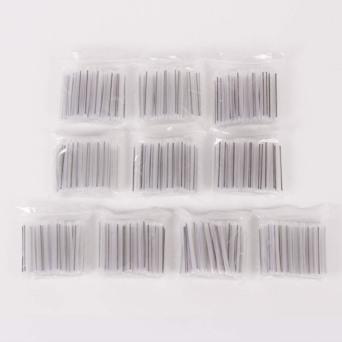 Dia 5mm 60mm Length 500pcs Fiber Heat Shrink tubing - Fiber Fusion Splice Protection Sleeve 1.0mm Steel Needle Transparent Fiber Splice Tubes(Pre-Shrunk)
