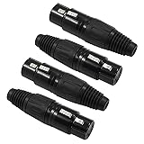 Hordion 4 Pin XLR Male & Female Connector Mic Plug