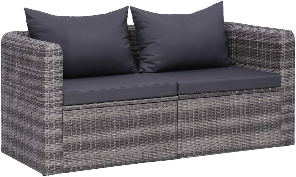 2 Sofás de Esquina UnfadeMemory Juego de Sofás de Jardín Exterior con