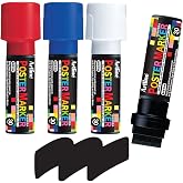 Artline EPP-30 Poster Markers, Vivid Opaque 30.0mm Primary Colors Pack of 4 | Water-based poster markers for signs, banners, chart paper, displays, school projects, crafts and bold visible lettering