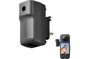 CYNOVA External Microphone Adapter for Insta360 X3 Camera, Type-C and 3.5mm Audio Ports Support Charger and Record for Insta360 X3 Accessories