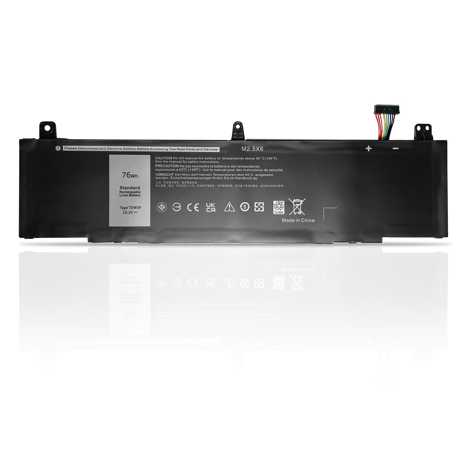 TDW5P Laptop Battery Replacement for Dell Alienware 13 R3 ALW13C-D2718 ALW13CR-1738 ALW13CR-2508 ALW13CR-2718 ALW13CR-2738 ALW13CR-2838 Series (15.2V 76Wh)