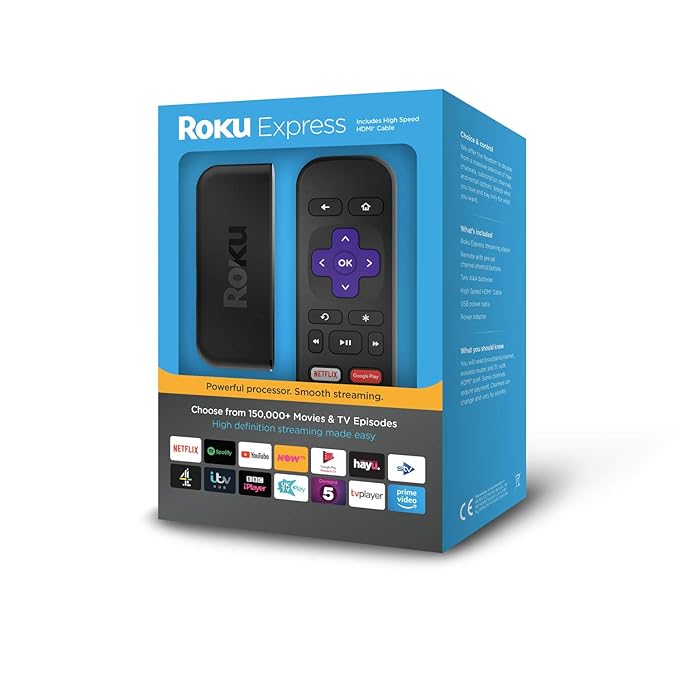 Roku Express HD Streaming Media Player Amazon.co.uk TV