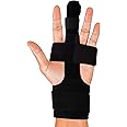 Trigger Finger Splint Middle Finger Brace | Middle Finger Splint For Broken or Fractured Middle Finger, Arthritis, Tendonitis, Tenosyvitis | Mallet Trigger Finger Straightener Immobilizer | LARGE