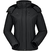 CAMELSPORTS Women's Waterproof Snow Ski Jakcet Fleece Warm Winter Coat Hooded Windproof Insulated Snowboarding Jacket