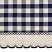 Buffalo Check Panel Window Curtain - 42 Inch Width, 84 Inch Length - Navy & Ivory Plaid - Light Filtering Farmhouse Country Drapes for Bedroom Living & Dining Room by Achim Home Decor