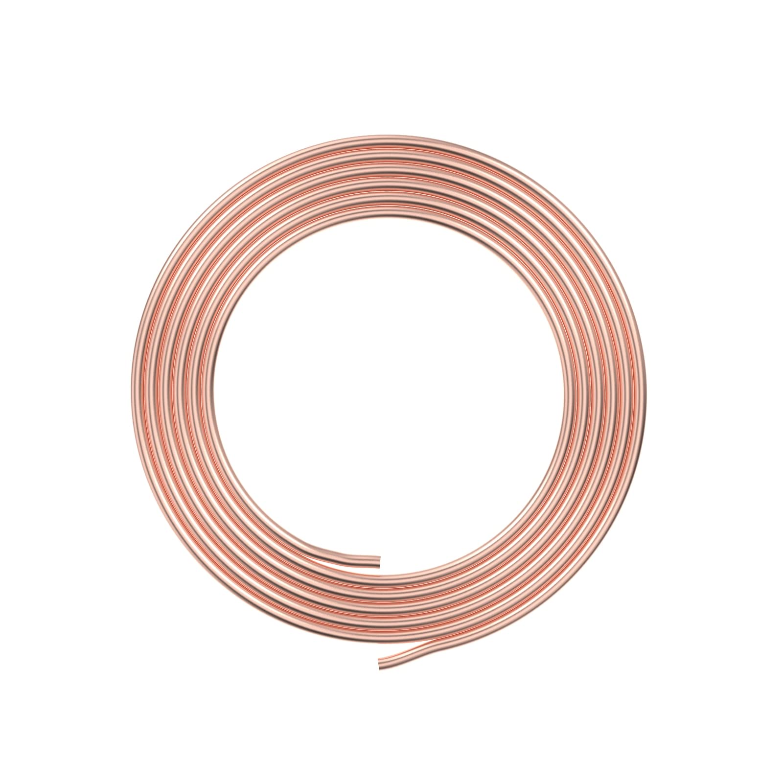 Aopin Red Copper Refrigeration Tubing ID 0.6mm / 1/50" x OD 1.6mm / 3/50" Hollow Copper Tubing - 2m / 6.56 Ft / 79 in Length for Refrigerator Capillary Tubing, Cooling Systems