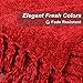 DOZZZ Fluffy Chenille Knitted Throw Blanket with Decorative Fringe for Home Décor Bed Sofa Couch Chair Burgundy Red