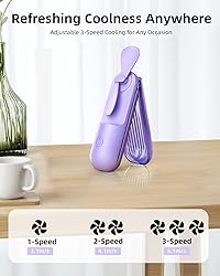 Cutnut Portable Handheld Fan, 3-Speed Foldable Mini