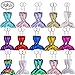 Hicdaw 30PCS Keychain for Mermaid Tail - Party Favors for Mermaid Reversible Sequins Keychain Decoration for Bag Party Favors for Kid Adult