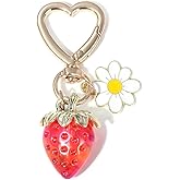 Johiear Strawberry Bag Charms Purse Charms for Handbags Strawberry Accessories Gifts for Women Purse Keychain