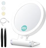 B Beauty Planet 20X/1X Double Sided Lighted Makeup Mirror with 3 Colors view 1