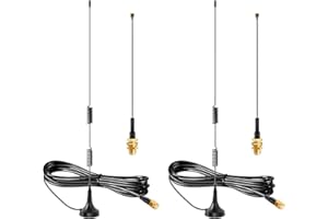 Meshtastic Long Range 915MHz Lora Magnetic Base Antenna with SMA Male for ESP32 LoRa V3 Development Board 915MHz LoRa Module with 10cm IPEX Extension Cable (2 Sets), Slinkdsco ﻿