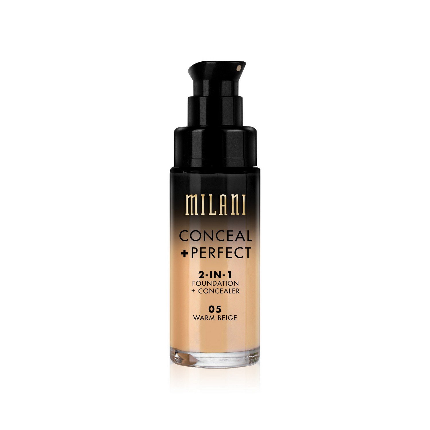 Milani Conceal + Perfect 2-in-1 Foundation Concealer, Warm Beige, 1.0 Fluid Ounce