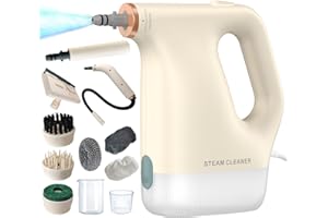 JKUOO Steam Cleaner for Home, Pressurized Handheld Steam Cleaner with 11 pcs Accessories, 450ML Large Capacity Natural Steamer for Cleaning, Multi-purpose Steamer for Home, Car, Bathroom, Grease