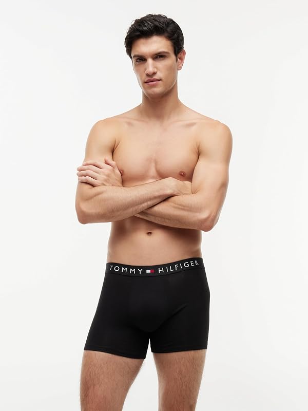 Herren 3er Pack Boxershorts Briefs mit Logobund, Schwarz (Black/Black/Black), S — Foto 2 von 5