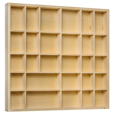 Creative Deco Wall Display Cabinet Shelf Shelves 28 Compartments