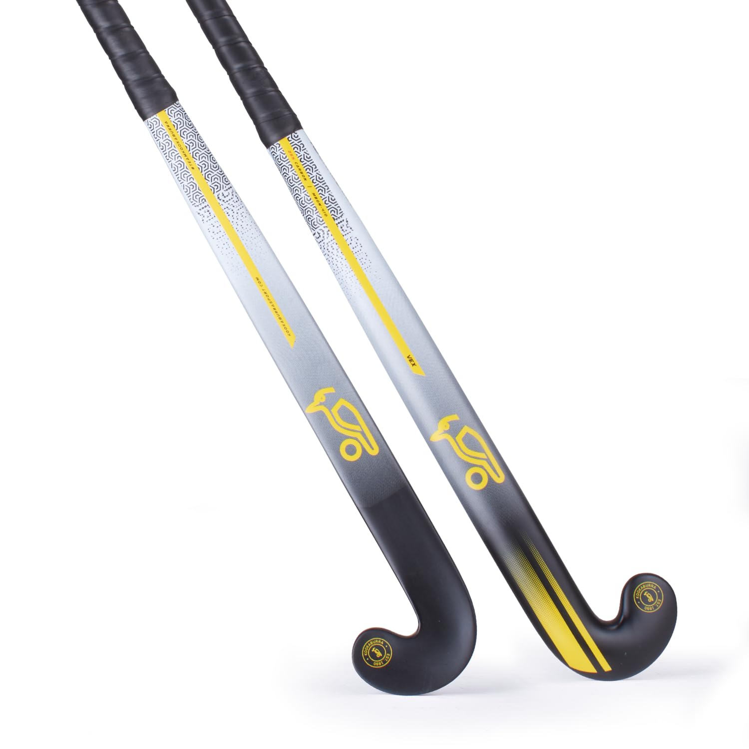 Kookaburra Unisex Vex Mid Bow Field Hockey Stick, Yellow/black, 36.5 Light EU