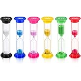 Sand Timer, KISEER 6 Pcs Colorful Hourglass Sandglass Sand Clock Timers Set 30sec / 1min / 2mins / 3mins / 5mins / 10mins for