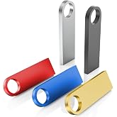 2GB USB Flash Drive 5 Pack, Wooolken Sleek Metal USB 2.0 Thumb Drive | Memory Stick with Keychains,USB Drive for PC Laptop Computer