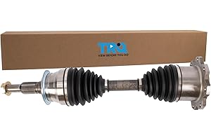 TRQ Front Left Right CV Axle Shaft Assembly Neoprene Boots Compatible with 2015-2023 Chevrolet Silverado 2500 HD Silverado 3500 HD 2015-2022 GMC Sierra 2500 HD Sierra 3500 HD