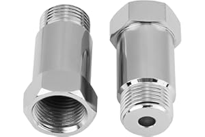 KIMISS O2 Sensor Spacer, 2Pcs 45mm M18*1.5 Check Engine Light Adapter O2 Oxygen Sensor Extender Spacer Silver