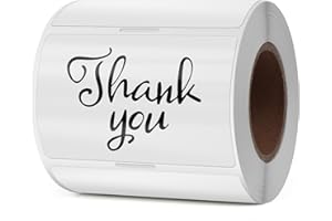 YIKIADA Clear Thermal Labels Vinyl 2 × 3 Inch Self-Adhesive Rectangle Stickers Roll Waterproof Printer Direct Decals Package Seal for QR Code Envelope Office Retail Home 300 PCS