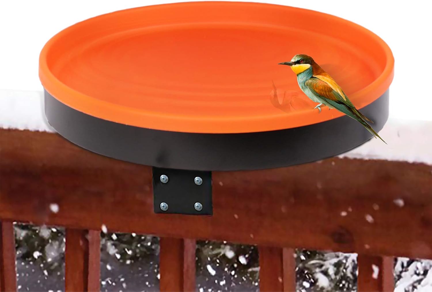 vantiorango Upgraded Heated Birdbath for Outdoor, 14 Inch