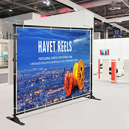 Banner Stand Backdrop Banner Holder with Adjustable Poster Stand