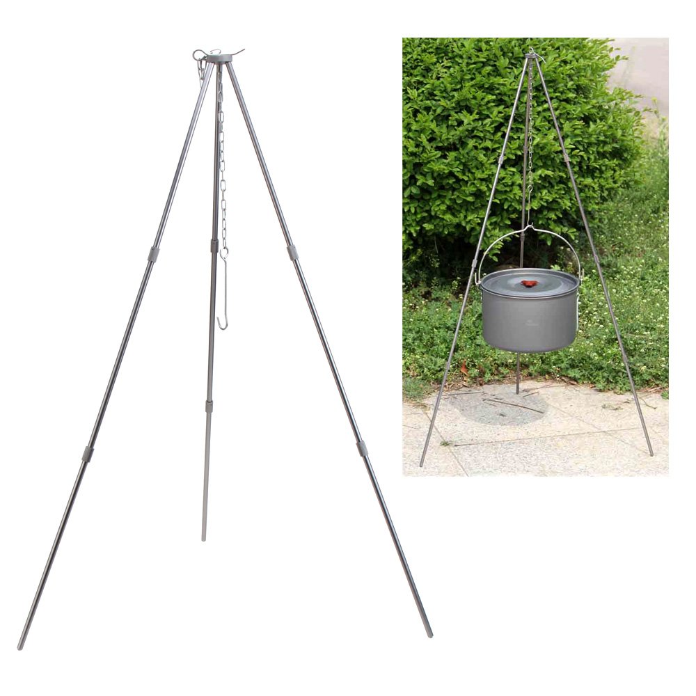 Outdoor Cooking Tripod for Camping Picnic with Storage Bag
