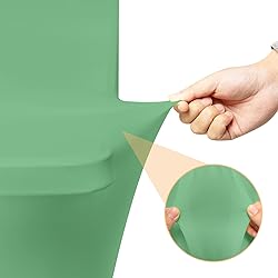 2 Pack 6 Feet Emerald Green Spandex Tablecloth for