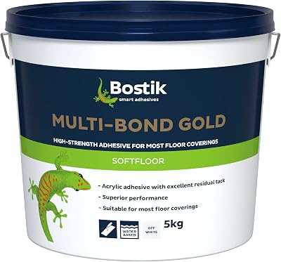 Bostik Multi-Bond Gold 5kg Flooring Adhesive for Carpets PVC Tiles