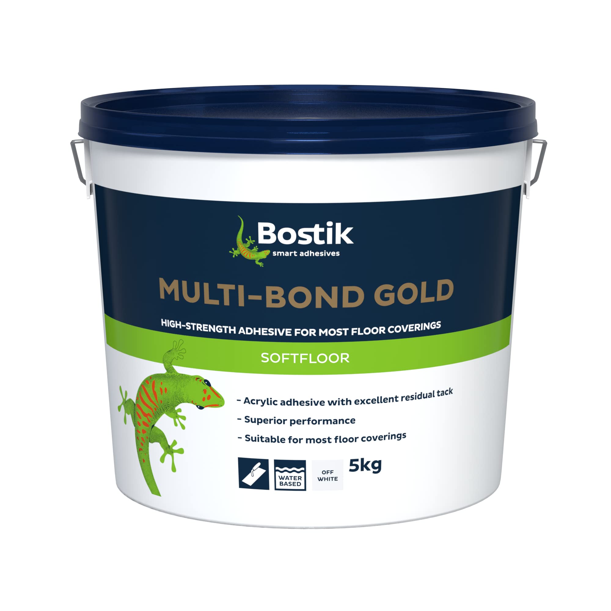 Bostik Multi-Bond Gold Flooring Adhesive 5kg - Bonds Most Floor Coverings - High Level Of Dry Film Tack