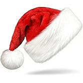 FUTBER High-end Santa Hat,Christmas Hat For Adults Decoration Velvet Plush Super Soft Thickening
