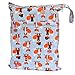 Wet Dry Bag Baby Cloth Diaper Nappy Bag Reusable with Two Zippered Pockets (Fox)