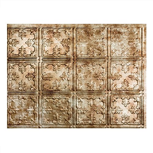 Fasade Easy Installation Traditional 10 Bermuda Bronze Backsplash Panel for Kitchen and Bathrooms (18