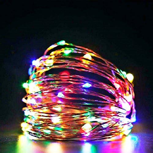 led battery string lights 33ft/100LED RGB Waterproof Outdoor And Indoor copper wire lights RF remote control,Starry for Patio, Garden, Gate, Bistro, Party Decorative, Christmas and More