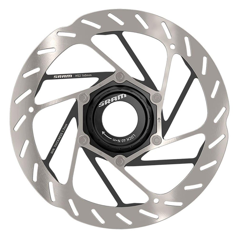 SRAM disco freno HS2 160mm centerlock arrotondato, Black
