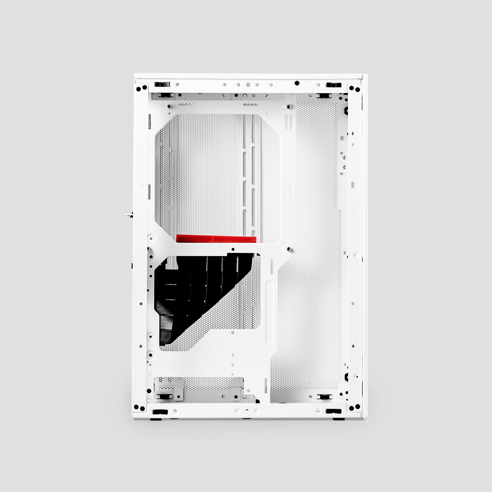 SSUPD Meshroom S V2 Mini-ITX Gaming PC Case (SFF), Full Mesh Panel with PCIE 5.0 Riser Cable, Compatible ATX MB/RX9070/5090/280mm AIO, USB Type-C, White
