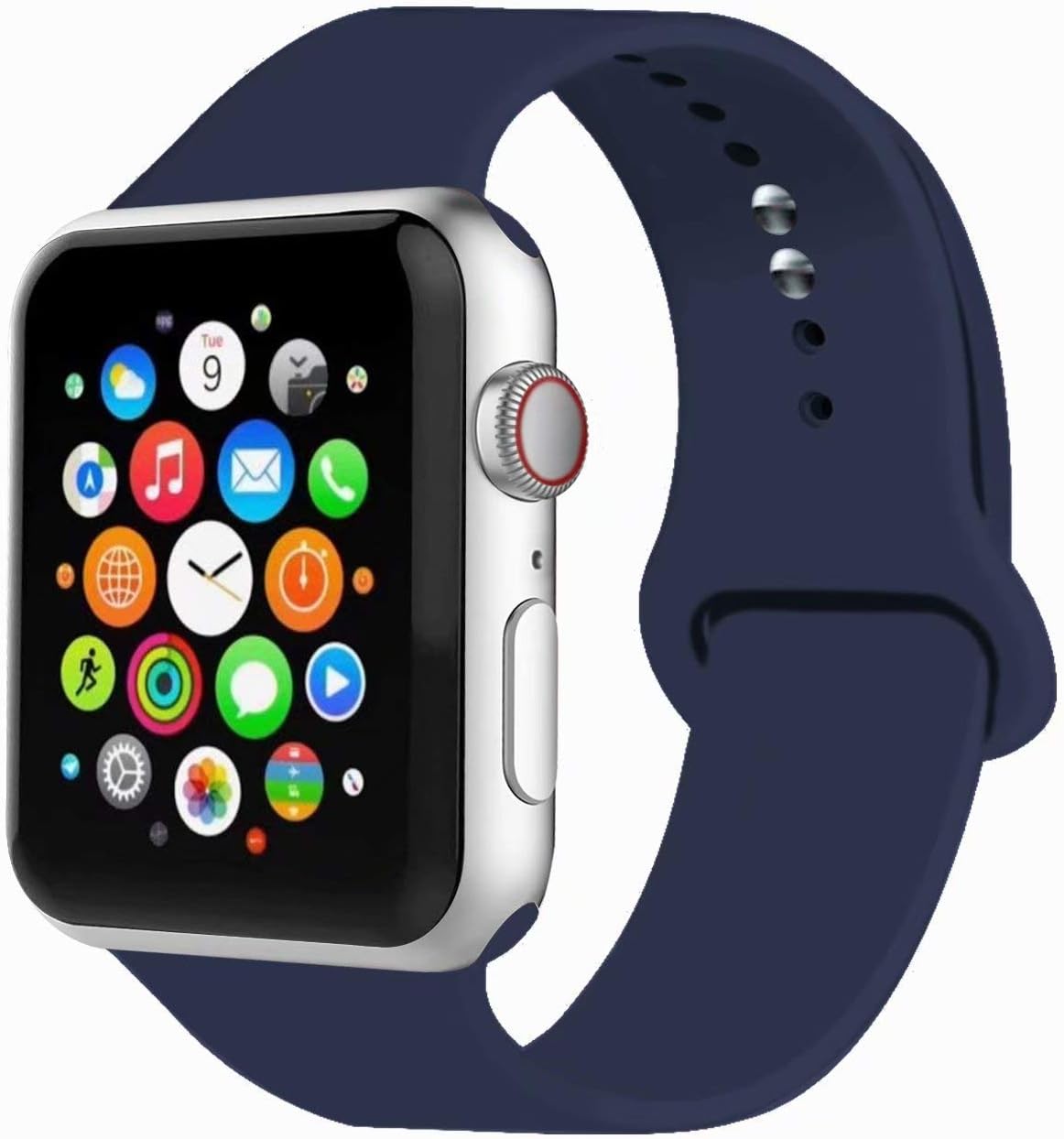 Annymei Watch Band, Durable Soft Silicone Replacement Compatible Watch Strap Replacement Sport Band Watch Band Series 5/4/3/2/1 Sport, Edition