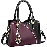 KKXIU Triple Compartments Purses and Handbags for Women Fashion Ladies Satchel Shoulder Top Handle Bag